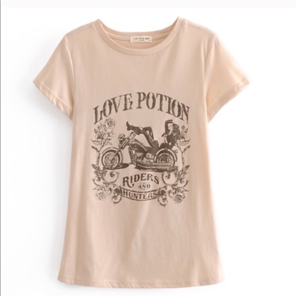 Vintage Cream Love Potion Riders & Hunters T-Shirt - Picture 8 of 8
